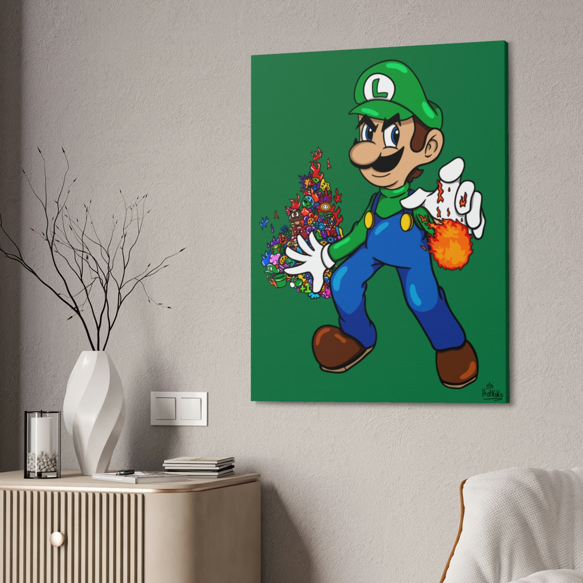 Luigi Doodle Artwork