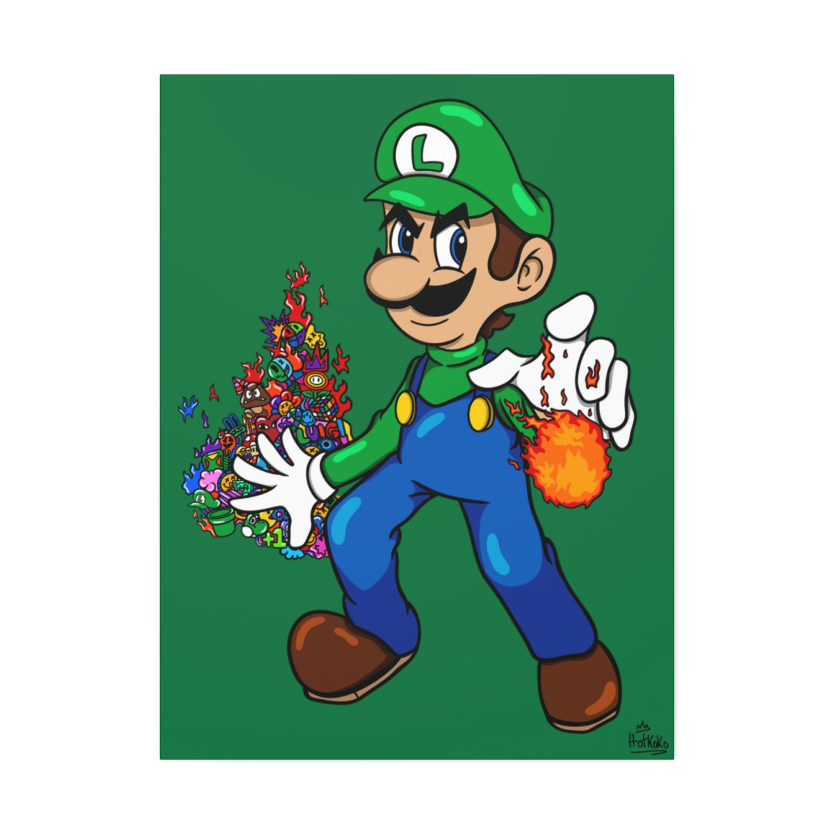 Luigi Doodle Artwork