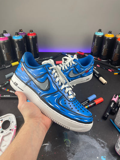 Blue Cartoon Low Top Shoes