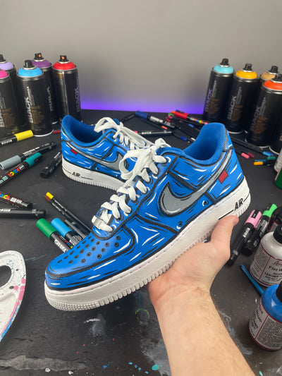 Blue Cartoon Low Top Shoes