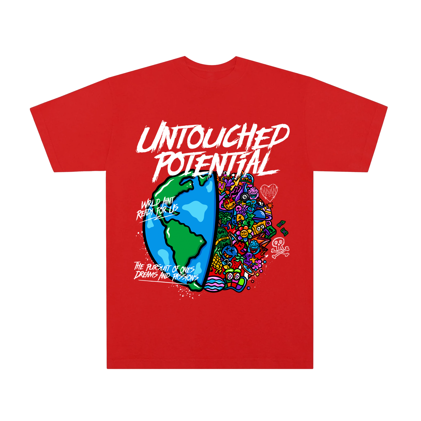 World Doodle Art T-Shirt (Red)
