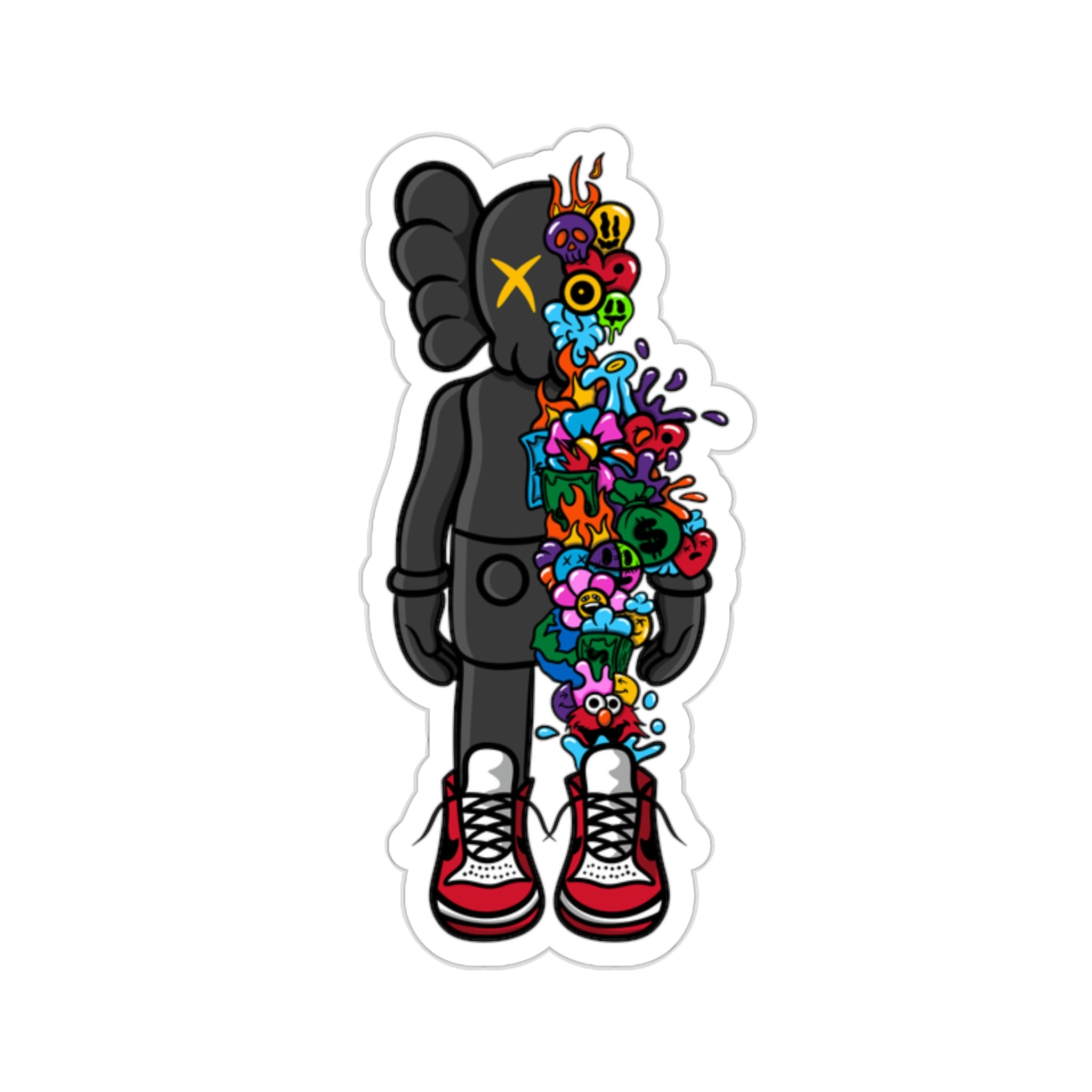 Kaws Figure Doodle Art Sticker – HotKokosArt