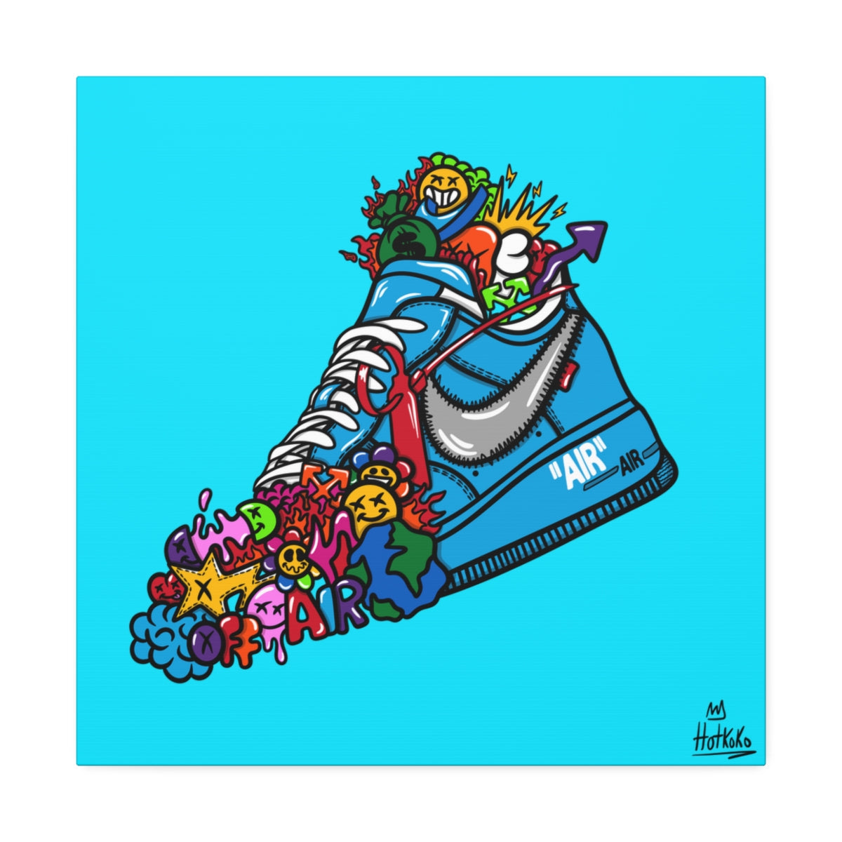 Off-White Air Force 1 Cartoon Doodle Artwork